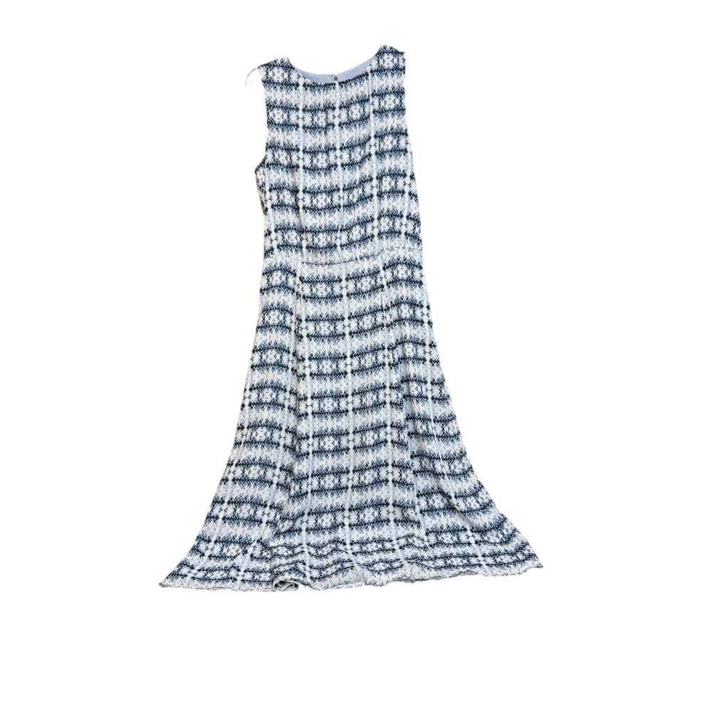 Pendleton size 10 Light Blue/white sleeveless dress elastic waist